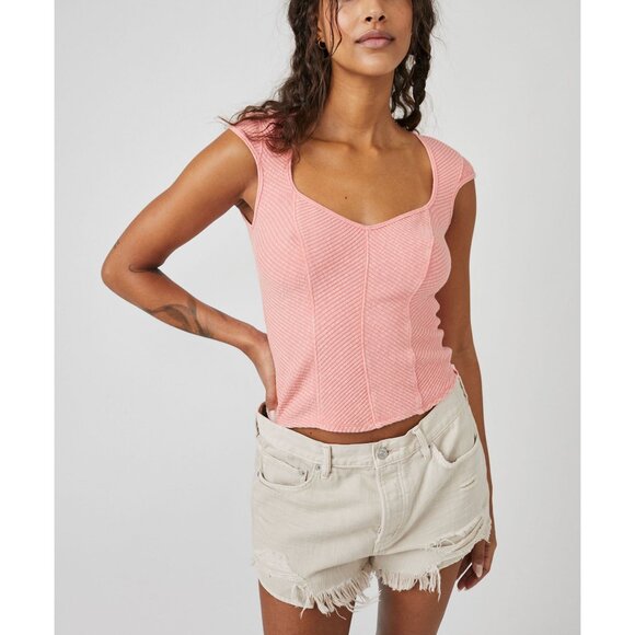 FREE PEOPLE Boss Babe Tank / Strawberry Colada - Picture 5 of 9